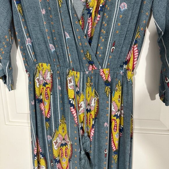 Anthropologie Jaase Jumpsuit Womens Medium Boho Paisley Festival Travel Vacation - Picture 3 of 7